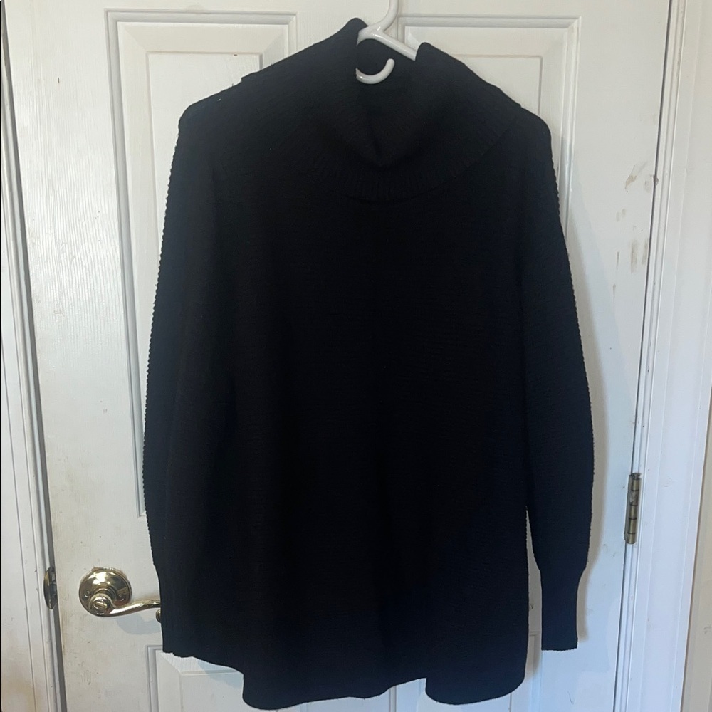 Cyrus Black Ribbed Sweater Womens 1X - Picture 1 of 6